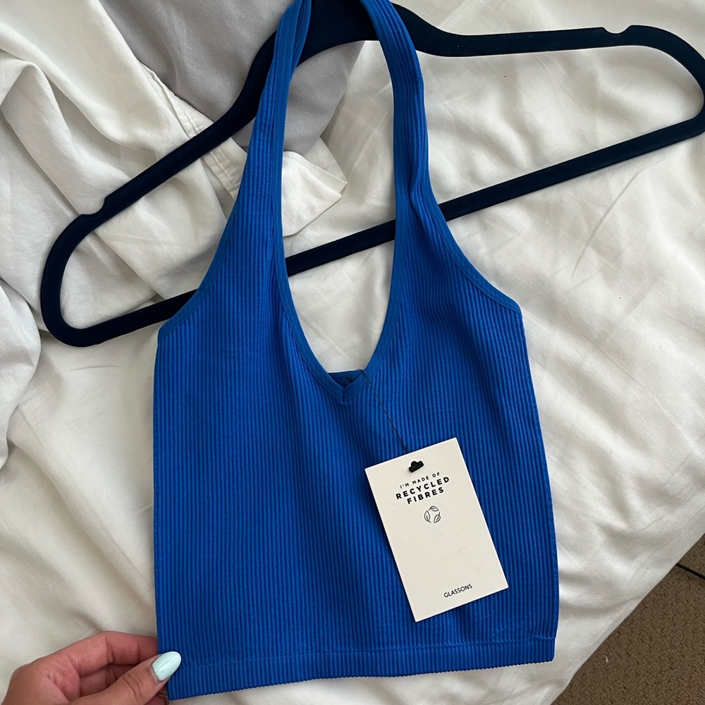 NWT glassons halter crop top